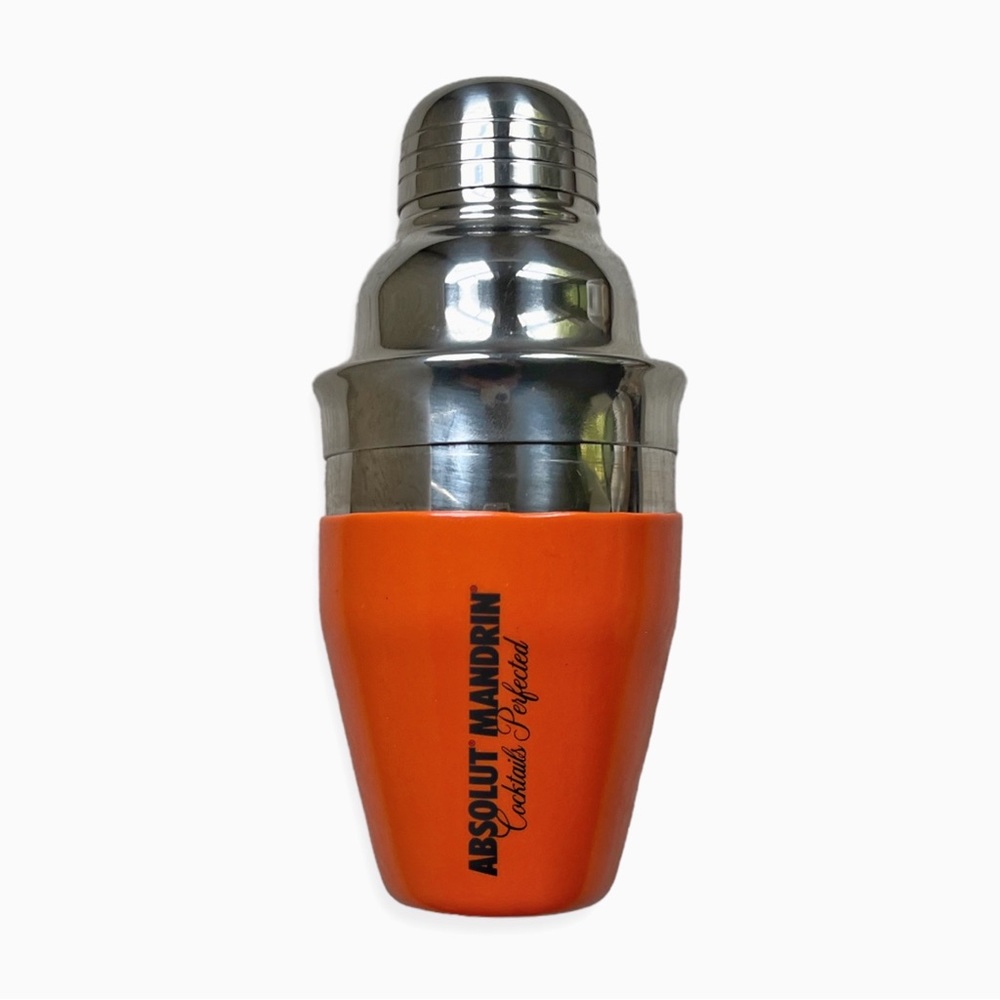 RARE ABSOLUT Vodka “Mandarin” 6.8oz Stainless Steel Cocktail Shaker